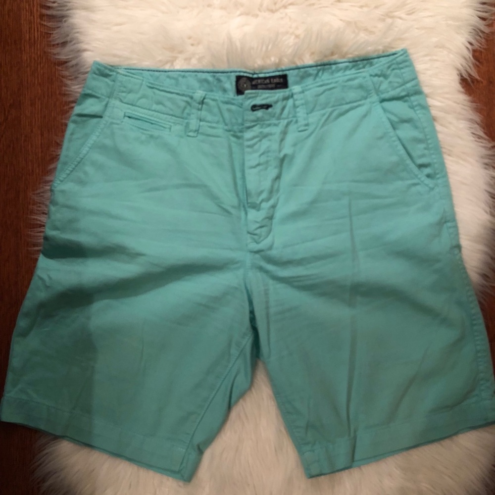 Men’s American Eagle shorts.  Sea foam green.